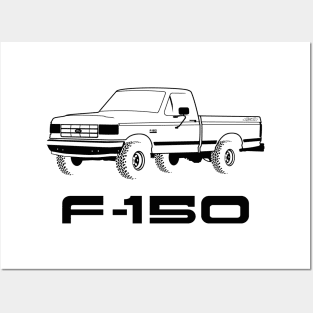 1987-1991 F150 Black Print Posters and Art